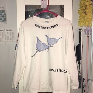 white long sleeve scuba diving shirt